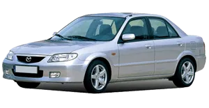 mazda323-1 لنت ترمز جلو مزدا ۳۲۳ GLX سرامیکی (کره ای) برند الیگ